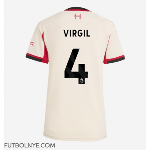 Camiseta Liverpool Virgil van Dijk #4 Visitante Equipación para mujer 2025-26 manga corta Camiseta Liverpool Virgil van Dijk #4 Visitante Equipación para mujer 2025-26 manga corta